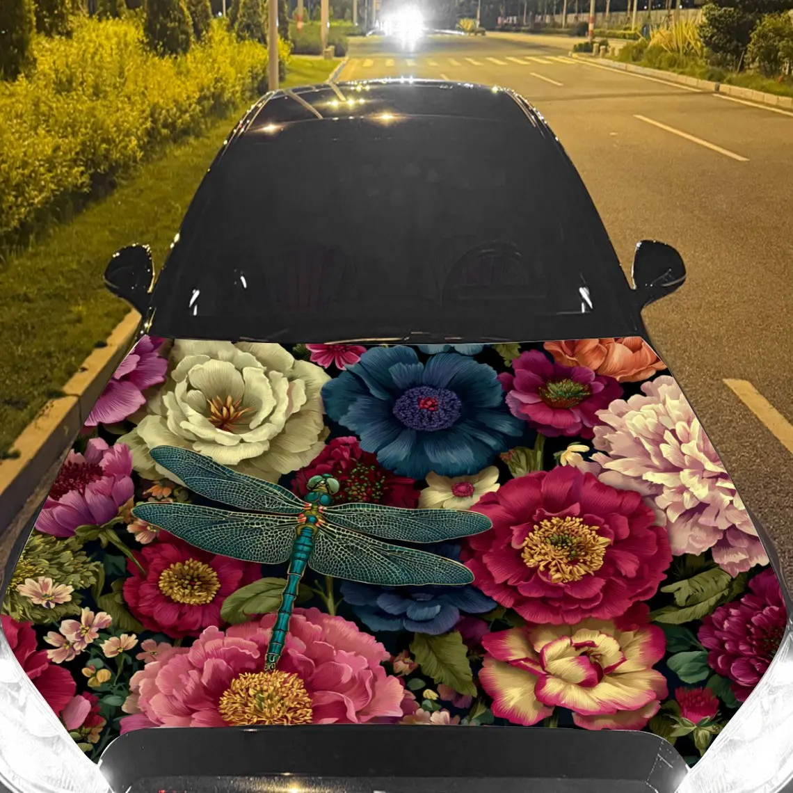 

Lively Garden Dragonfly Car Hood Sticker,Waterproof Self-Adhesive Vinyl Graphics Decals,Decorative Auto Accessories Stickers