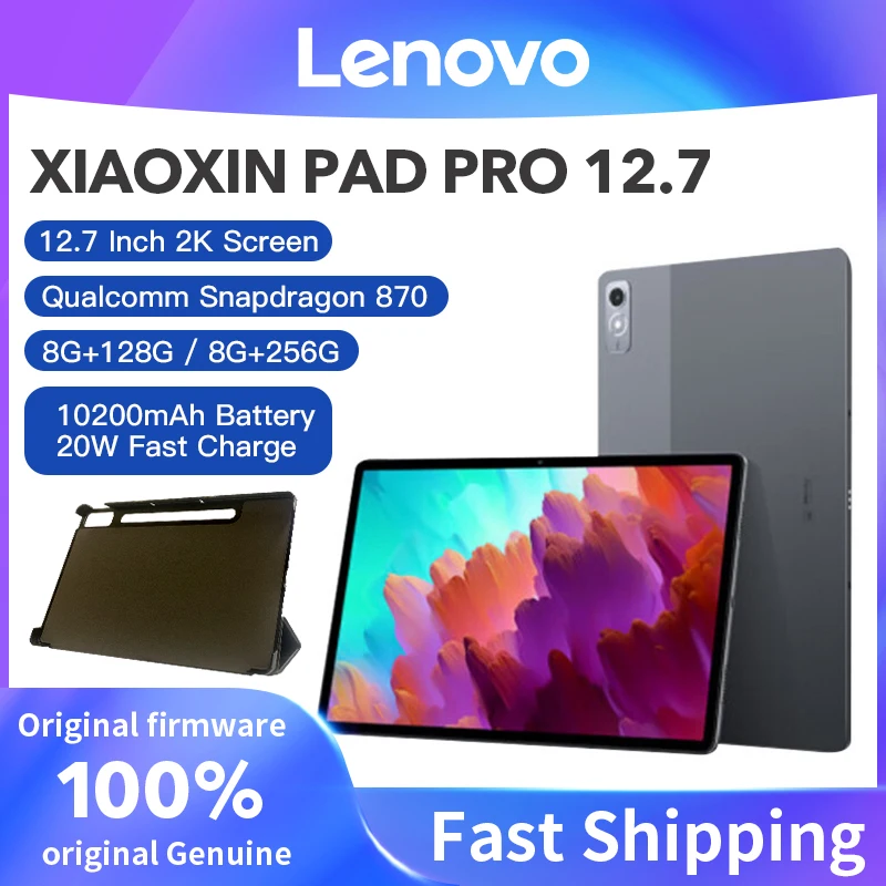 New Lenovo Xiaoxin Pad Pro Snapdragon 870 12.7'' LCD  Android 13 Tablet Screen 144Hz 8GB 128GB/256GB 10200mAh Battery Android 13