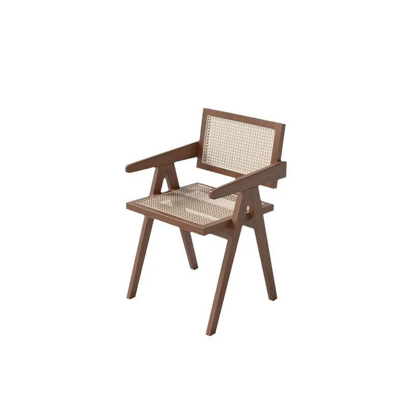 

Ресторан, комбинация стола и стула из цельного дерева, коммерческий кафе, закуски для чая с молоком, ресторан с горячим горшком, твердый плетеный ротанг woo