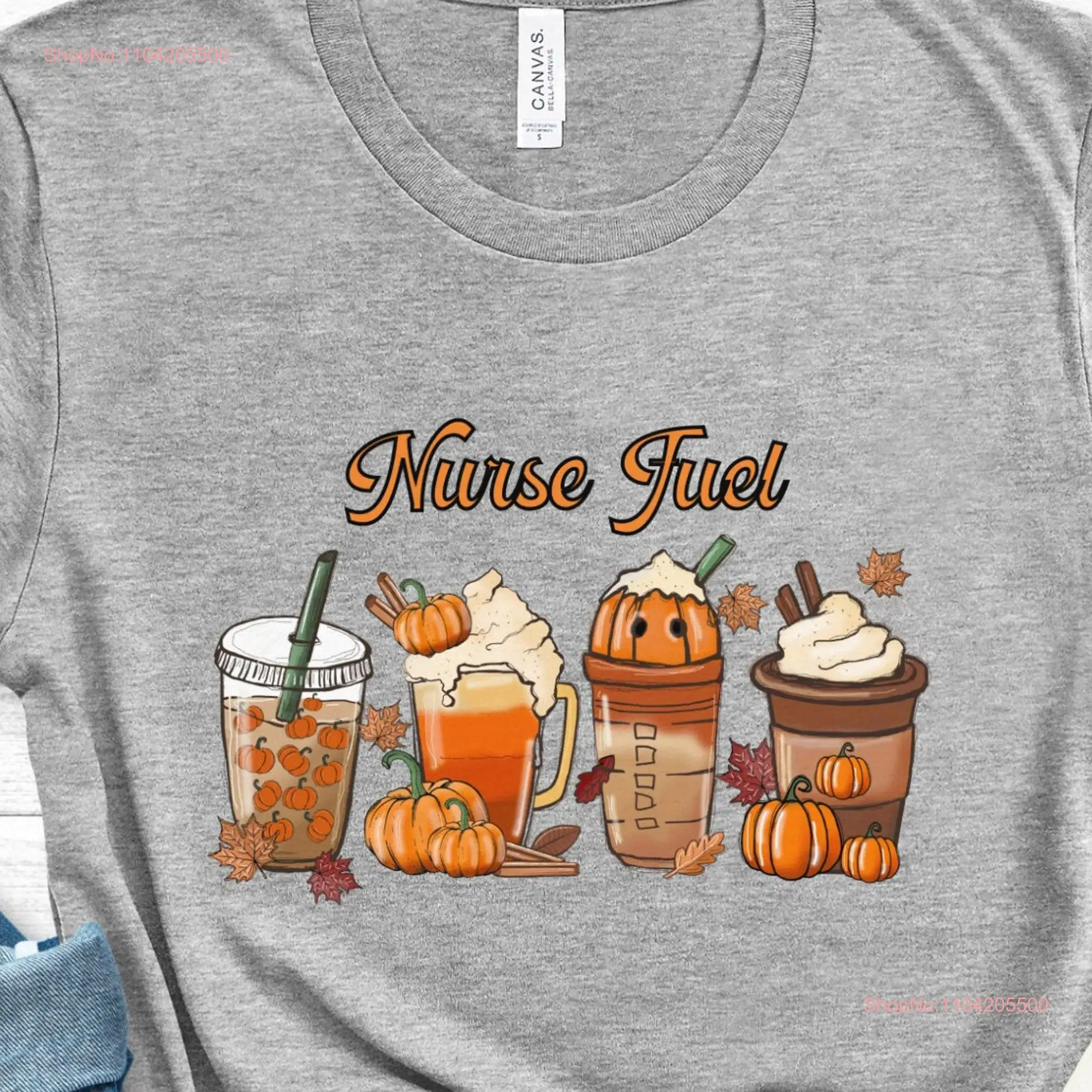 Nurse Fuel T Shirt Fall Coffee Nursing RN Funny long or short sleeves