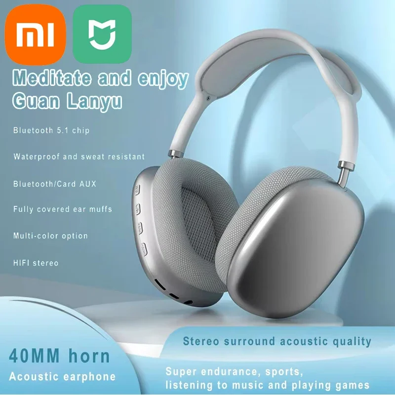 Xiaomi Mijia P9 Wireless Bluetooth Headphones Noise Cancelling with Microphone  Over Ear Sports Gaming Headset for Apple IPhone