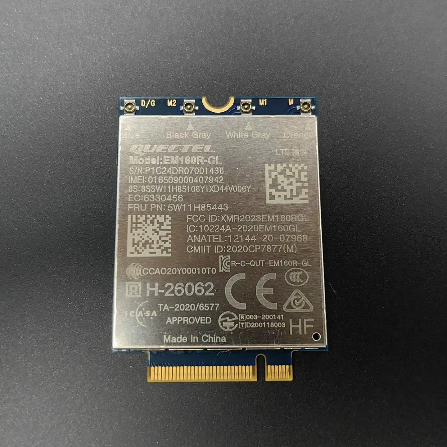 Quectel SDX24 EM160R-GL LTE Cat16 FRU 5W11H85443 Module WAN Adapter For Thinkpad L14 T14 P14s X13 2-in-1 Gen5 Gen6 X12 Laptop