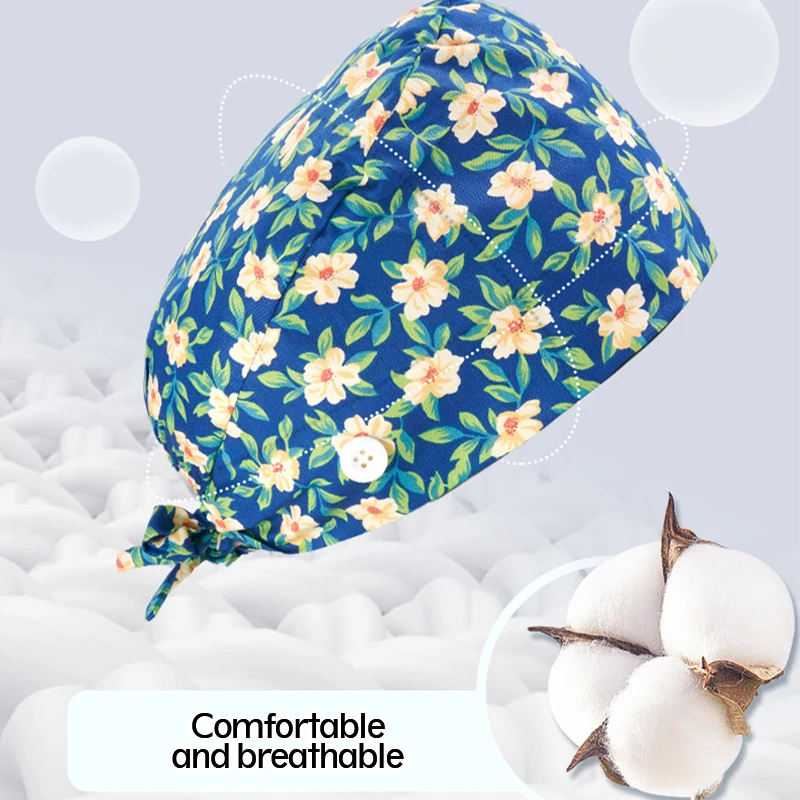 Medische Chirurgische Cap Katoen Verpleegster Klinische Chirurg Hoed Schoonheidssalon Zorg Cap Huisdier Verpleegster Arts Werken Caps Verstelbaar