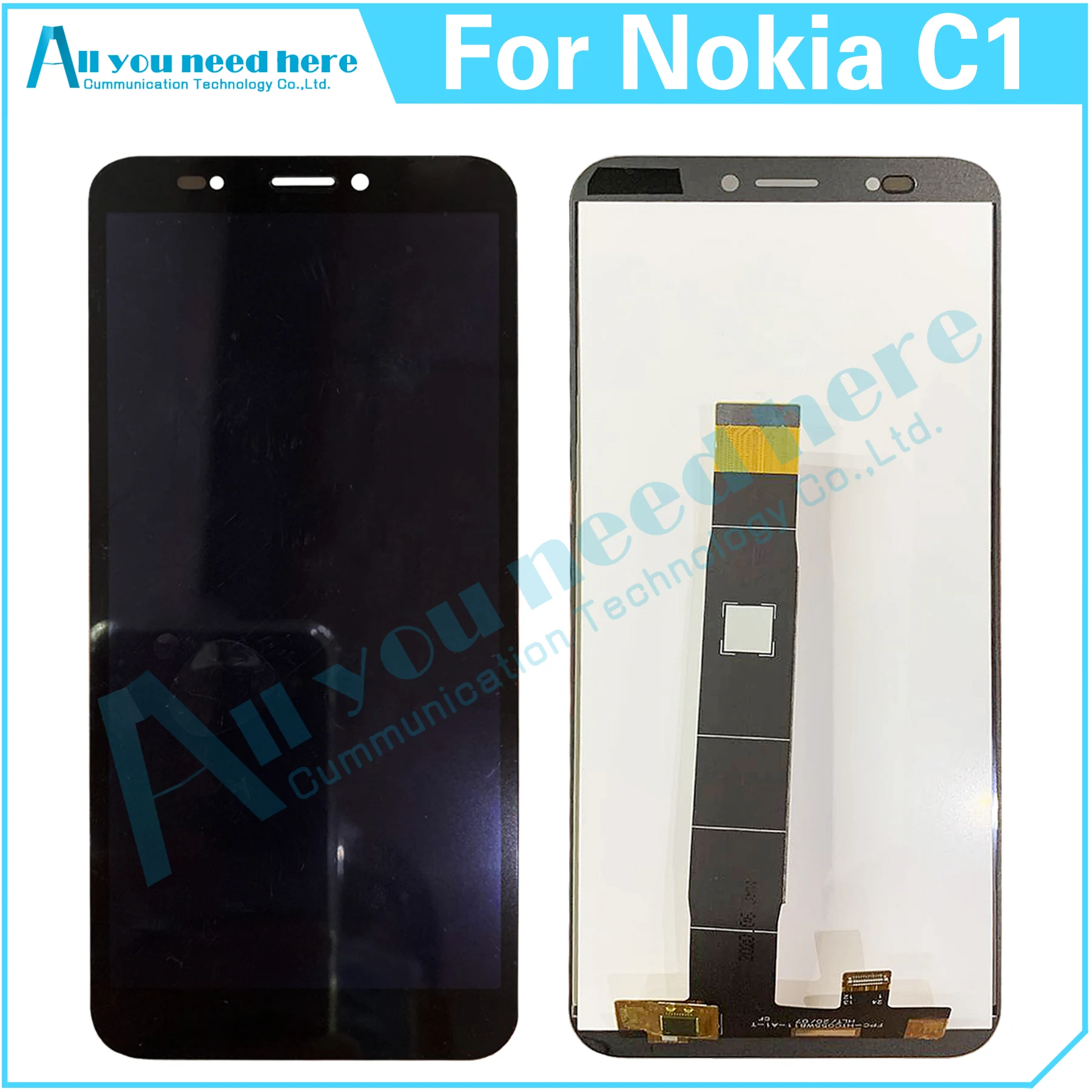 For Nokia C1 TA-1165 LCD Display Touch Screen Digitizer Assembly Replacement