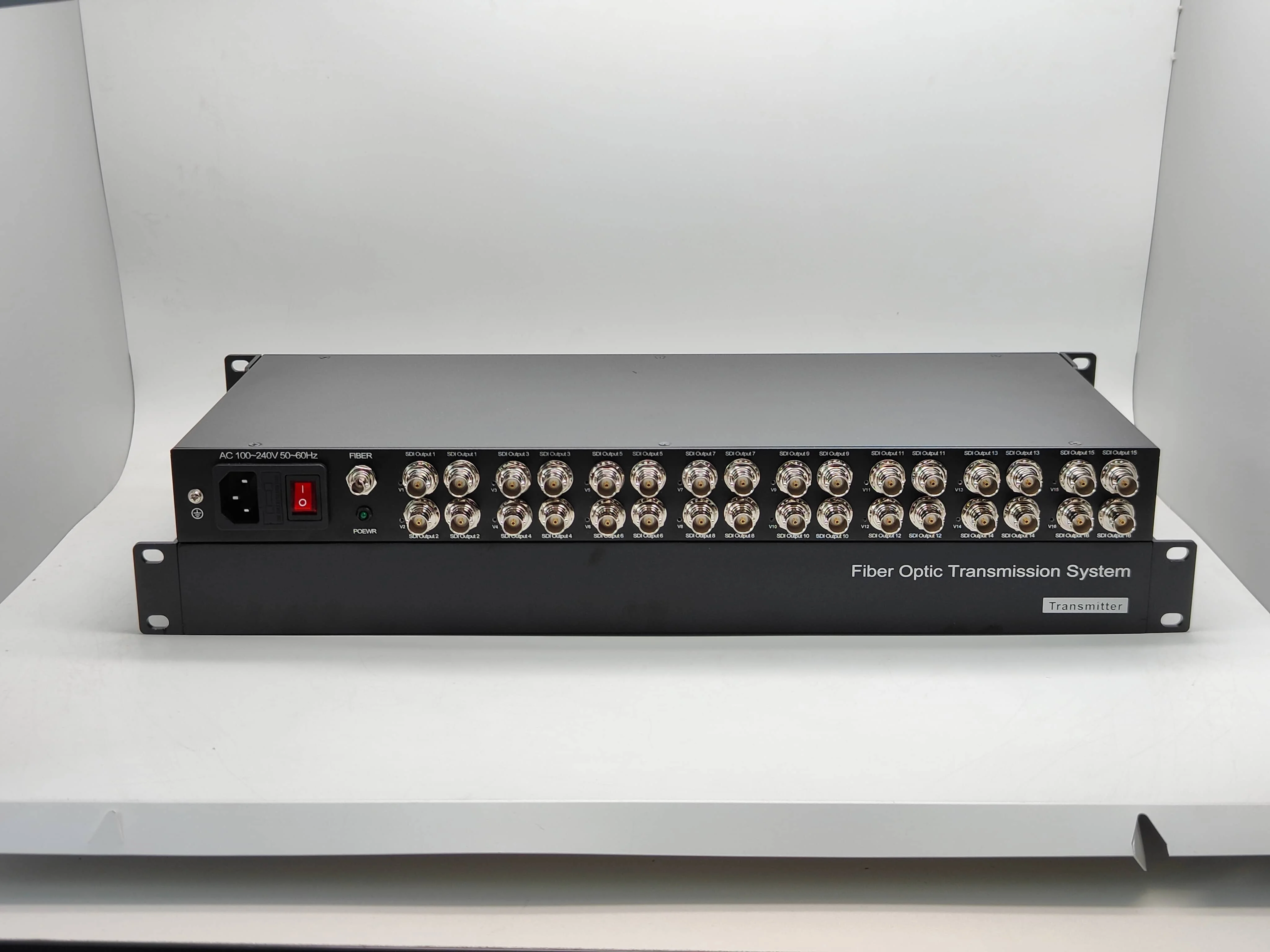 8CH 16CH 12G SDI Video Fiber Optic Converter with Loopout LC Connector 1U Rack Chassis - Image 3