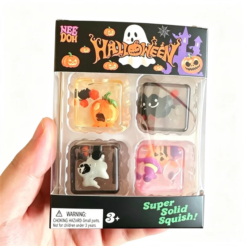 Needoh Nice Cube Dream Drop Halloween Maltose Material Squishy Toy Stress Relief Squeeze Slow Rebound Limited Edition Fidget Toy