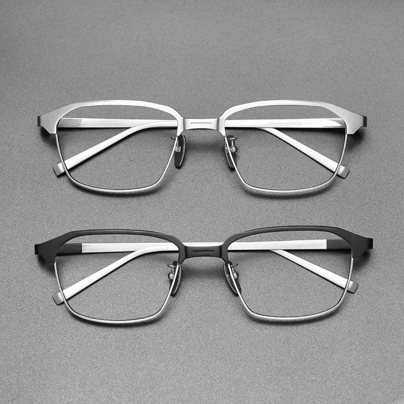 Luxury Brand Eyeglasses New Plus Size Optics Frame Glasses Men Titanium Full Rim Myopia Eyewear Prescription Eyeglass DRX-2024