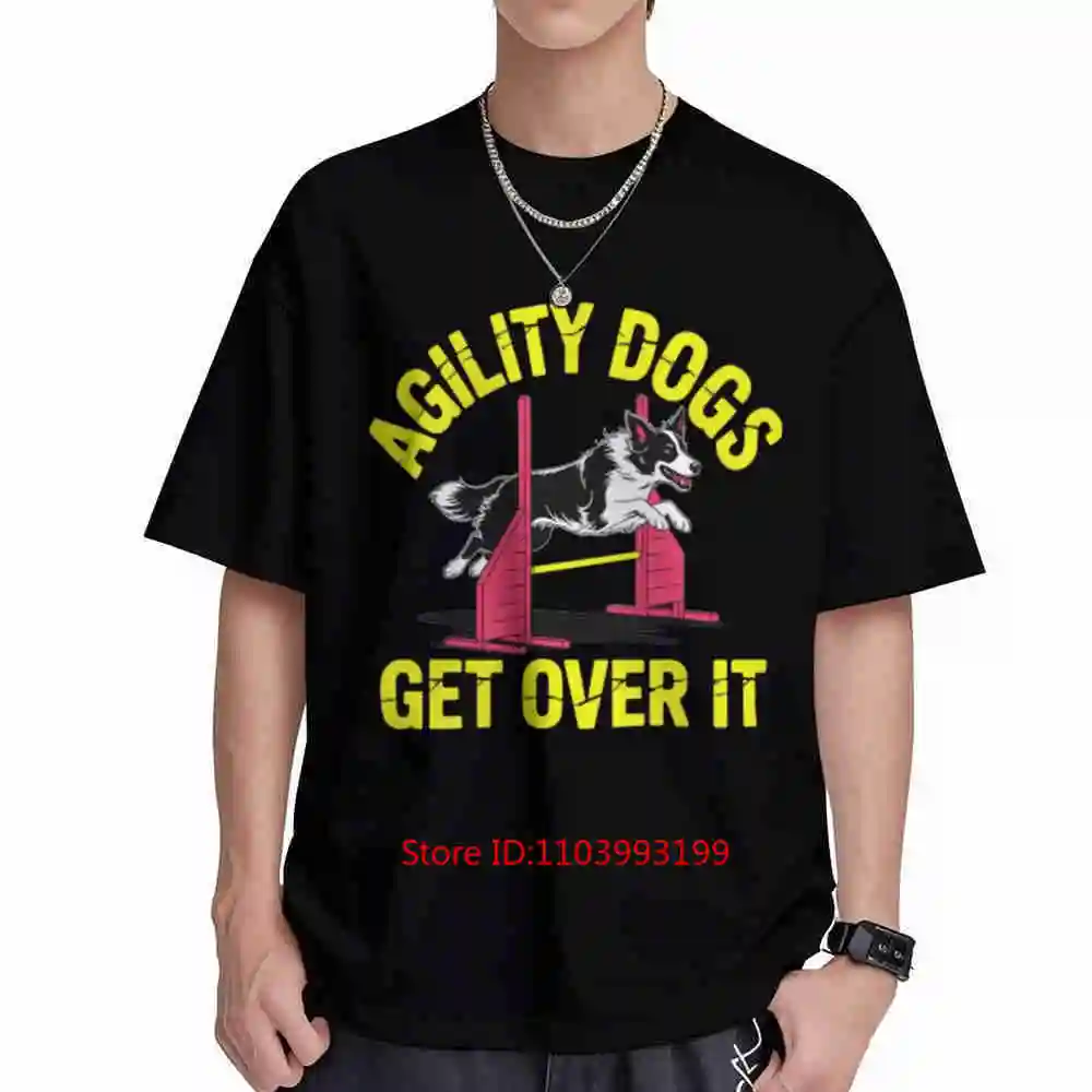 Dog Agility Art Handler Short Sleeve Tee 100% Cotton T-Shirt