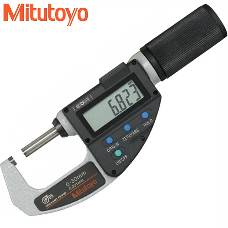 Mitutoyo Quickmike Digital Micrometer,Non-rotating spindle,spindle feed by 10mm/rev,293-666-20 0-30mm  293-667-20 25-55mm