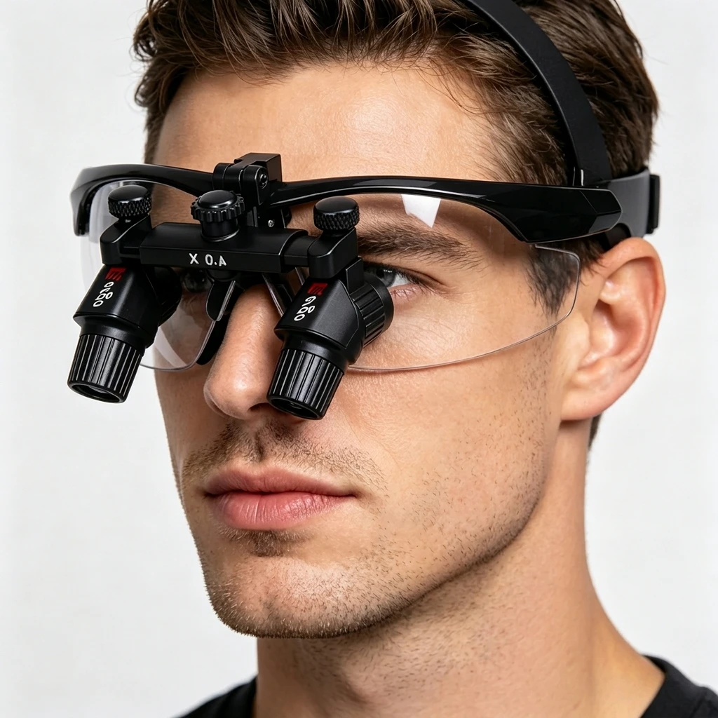 Surgical 4x Magnifying Dental Glasses Adjustable Pupil Distance 48 Degree Angle Ergonomic Design  Source CE Odontology Products