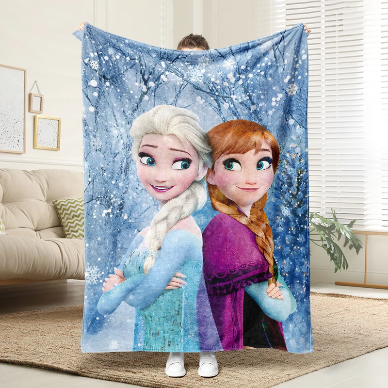 

Disney Frozen Elsa Anna Soft Flannel Blanket Kids Warm Throw Sofa Bed Cartoon Blanket Children Gift
