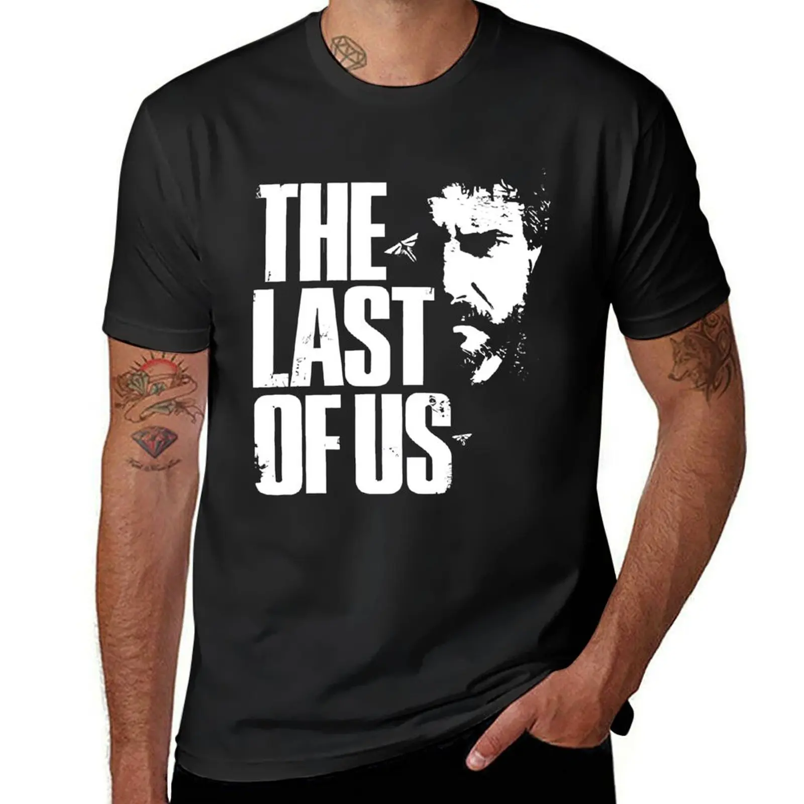 THE LAST OF US T-Shirt blacks animal prinfor boys summer top heavyweights tshirts for men