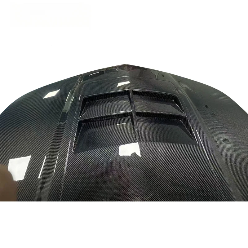 2010-2013 Camaro LS LT RS SS Lightweight Genuine Carbon Fiber Vented Hood Matte Black Waterproof