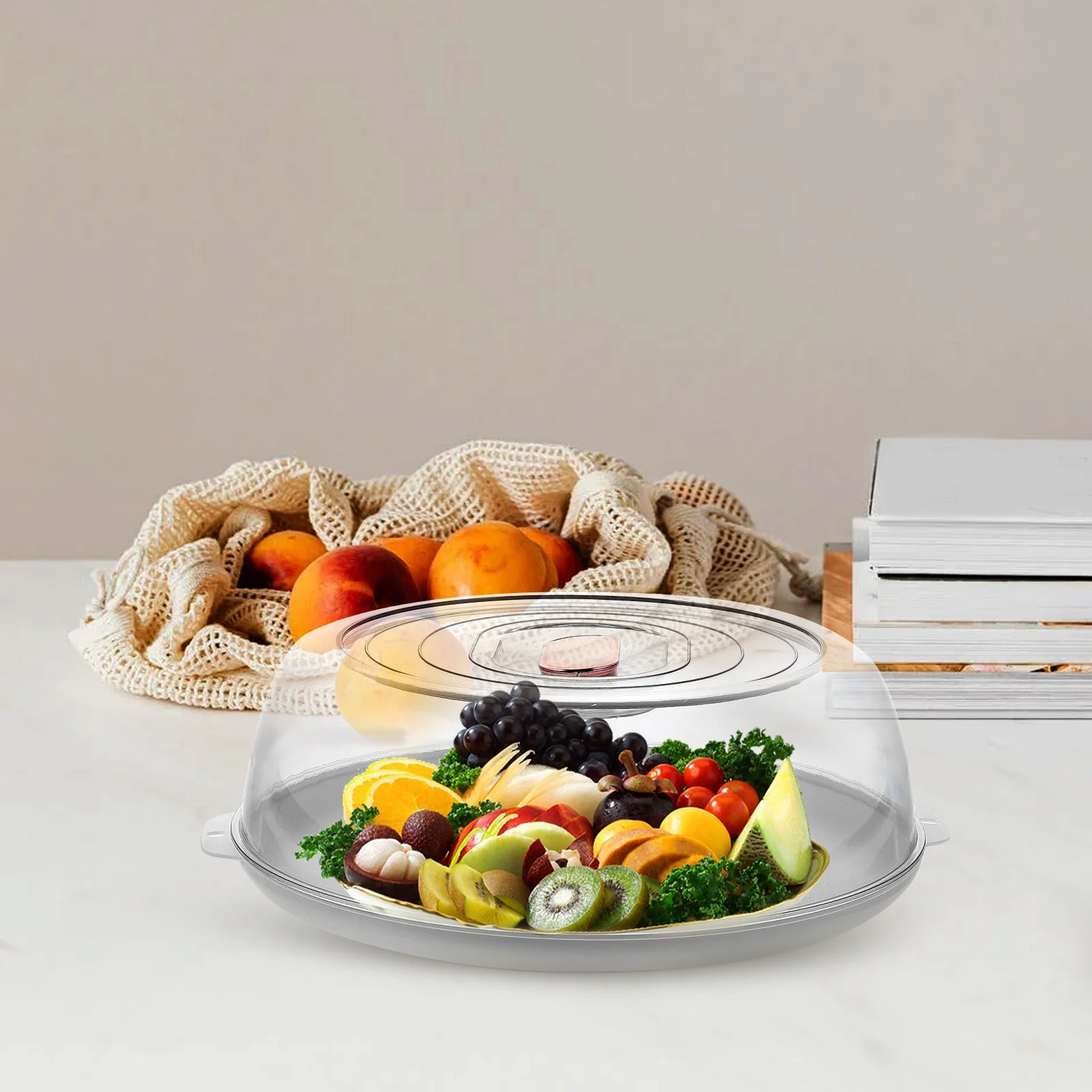 

PVC Food Cover for Kitchen Warm Vegetable Cake Pans Proof Meal Platter Covers Tent Protecting Sealed Large Capacity