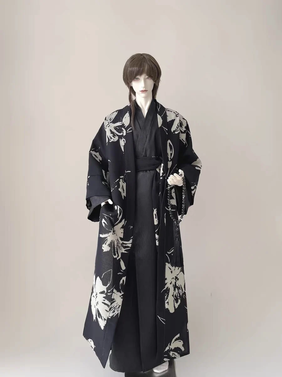 1/4 1/3 Scale BJD Ancient Costume Hanfu Long Robe Warrior Outfit For SD17 SSDF ID75 Strong Uncle Doll Clothes Accessories A1936
