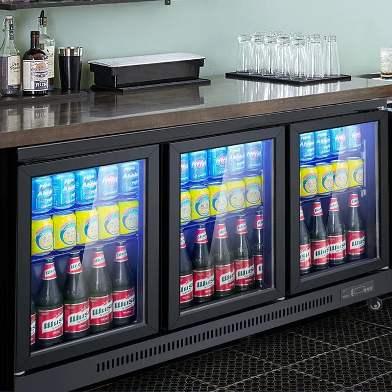 Bar Beer Cabinet Refrigerated and Fresh Display Cabinet Desktop Refrigerator Commercial Beverage Cabinet Embedded Freezer