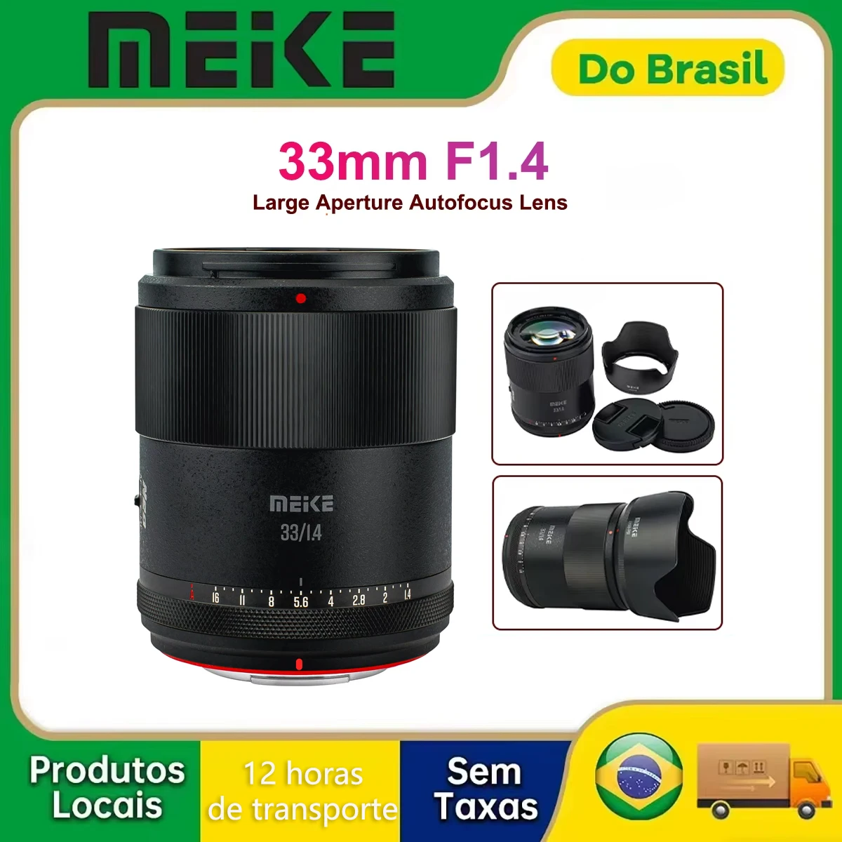 【Do Brasil】Lente Meike APS-C Prime 33mm F1.4 de Grande Abertura com Foco Automático (Motor STM) para Montagem Z/E