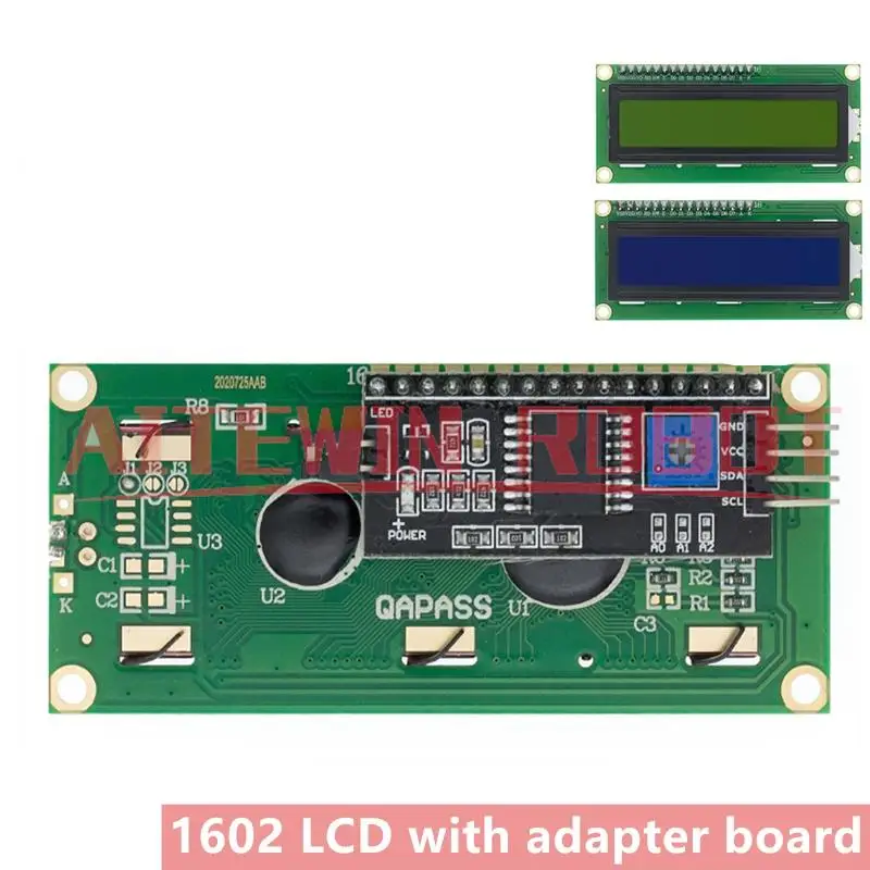 HiLetgo 2 stuks IIC/I2C/TWI/SPI Serial Interface HD44780 1602 LCD Display module met Blue Backlight Controller Character voor Arduino Uno R3 Mega 2560 HiLetgo 2 stuks IIC/I2C/TWI/SPI Serial Interface HD44780 1602 LCD Display module met Blue Backlight Controller Character voor Arduino Uno R3 Mega 2560