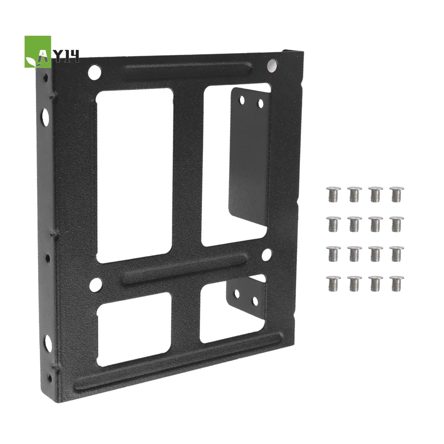 AY14 -Double Layer SSD Metal Frame 2.5 To 3.5 Internal Mounting Computer SSD Hard Drive Dual Desktop Converter Adapter Bracket