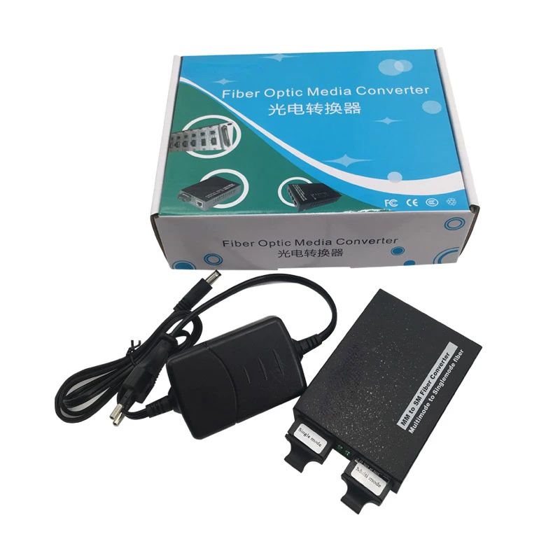 Dual Fiber Optic Media Converter, Multi Mode, Single Mode, 2km to 25km, 100M, MM to SM