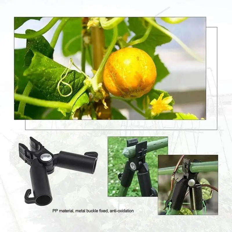 

Garden Stake Clips 10X Garden Trellis Clips Adjustable Support Connecting Parts Buckles For Gardening Lawn Moss Tomato