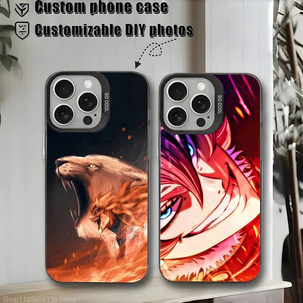 

Black C-Clover Mereoleona Phone Case For iPhone 16,15,14,13,12,11,Mini,Pro,MAX,plus,Black Matte Shockproof Cover