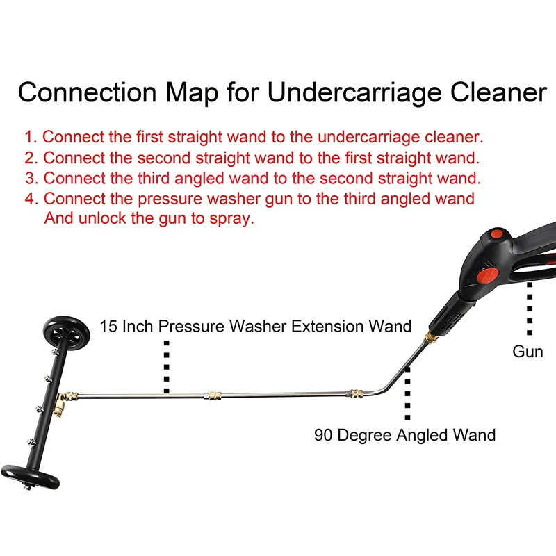 ROUE Dual-Function Undercarriage Pressure Washer Cleaner 1/4\