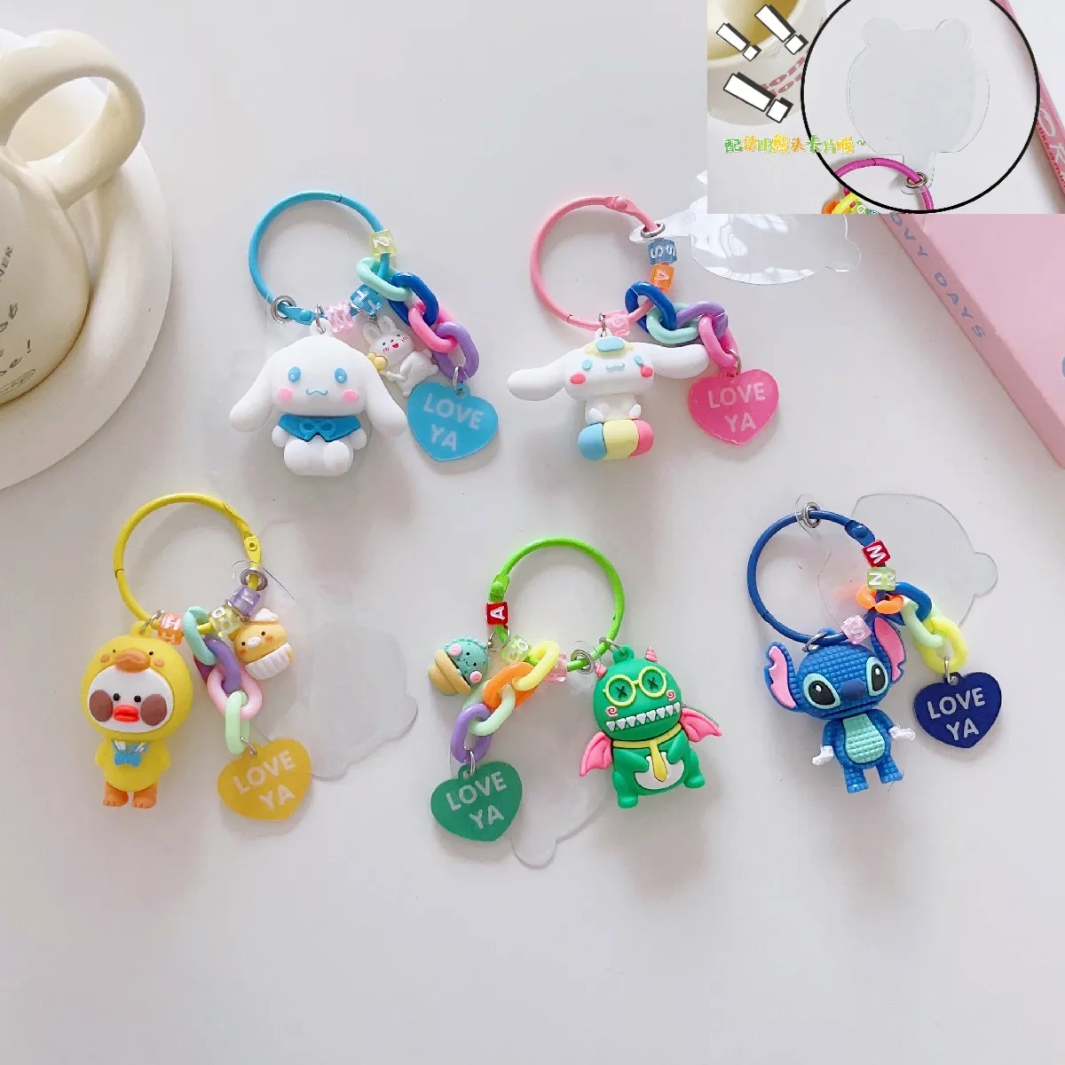 New Cartoon Mobile Phone Lanyard Mobile Phone Pendant Decorative Pieces Anti-Lost Rope key Chain Universal Decorative Pendant