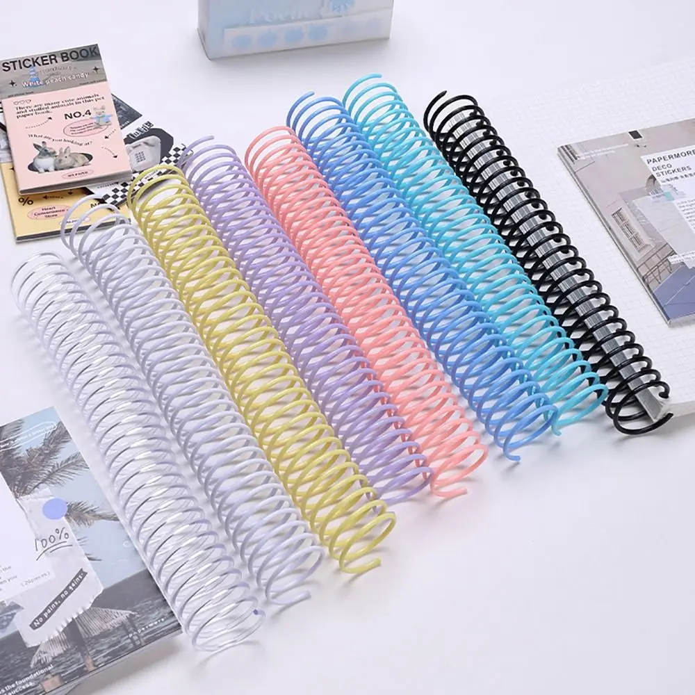 5PCS Plastic Loose-leaf Binding Coils Spiral Diameter 16/35MM Loose-leaf Binding Strip Trimmable DIY Binding Rings