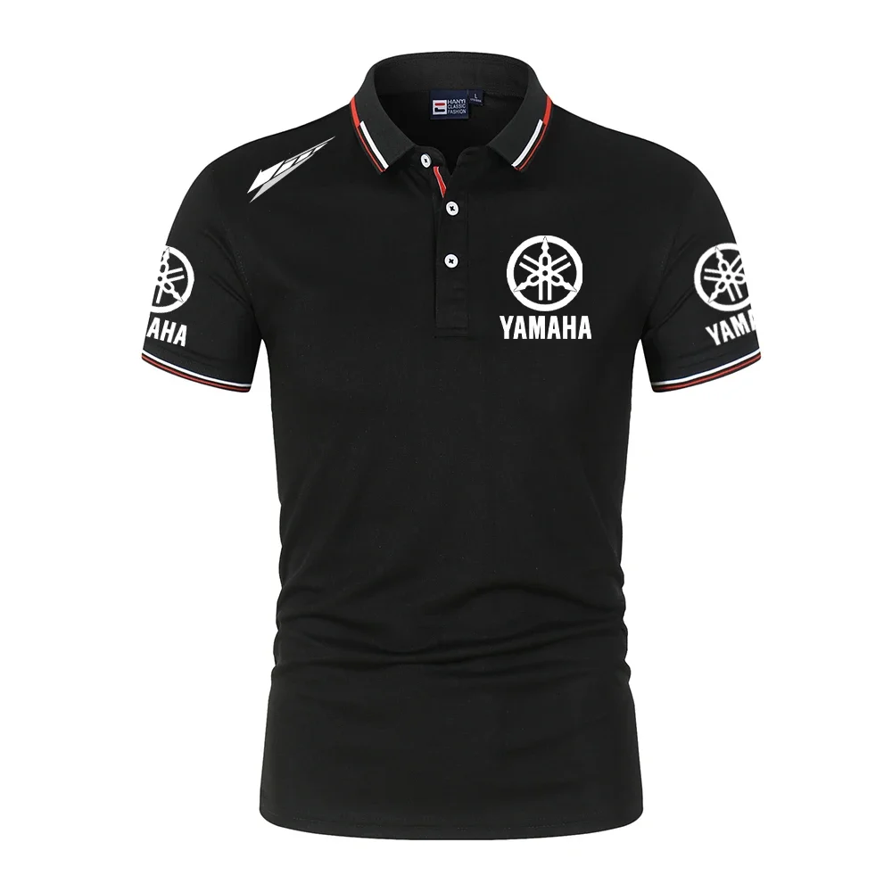 Yamaha Racing motorcycle racing team competition outdoor sports men's lapel button polo shirt T-shirt moto gp Summer clothing