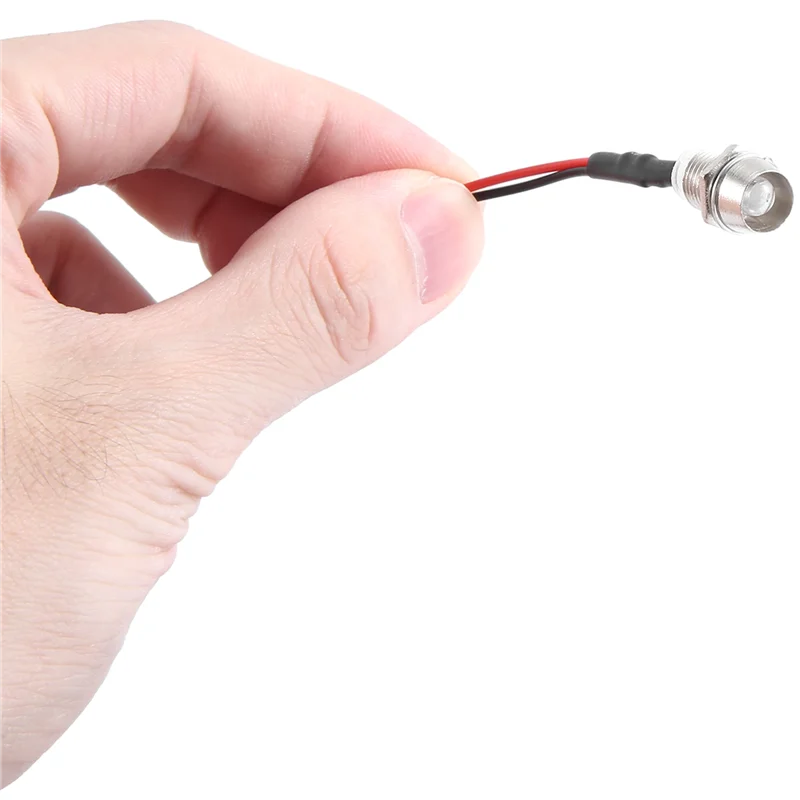 ABMF-2PCS 8LED 5Mm ヘッドライト RC パーツ LED ライト 1/10 モデルドリフトカー車両用、白、赤、黄色