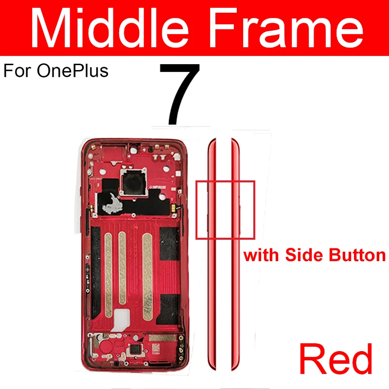 Middle Frame Cover For OnePlus 1+ 7 7T 7Pro 8 8T 8Pro Middle Frame Housing Bezel Rear Cover Case Repair Spare Parts