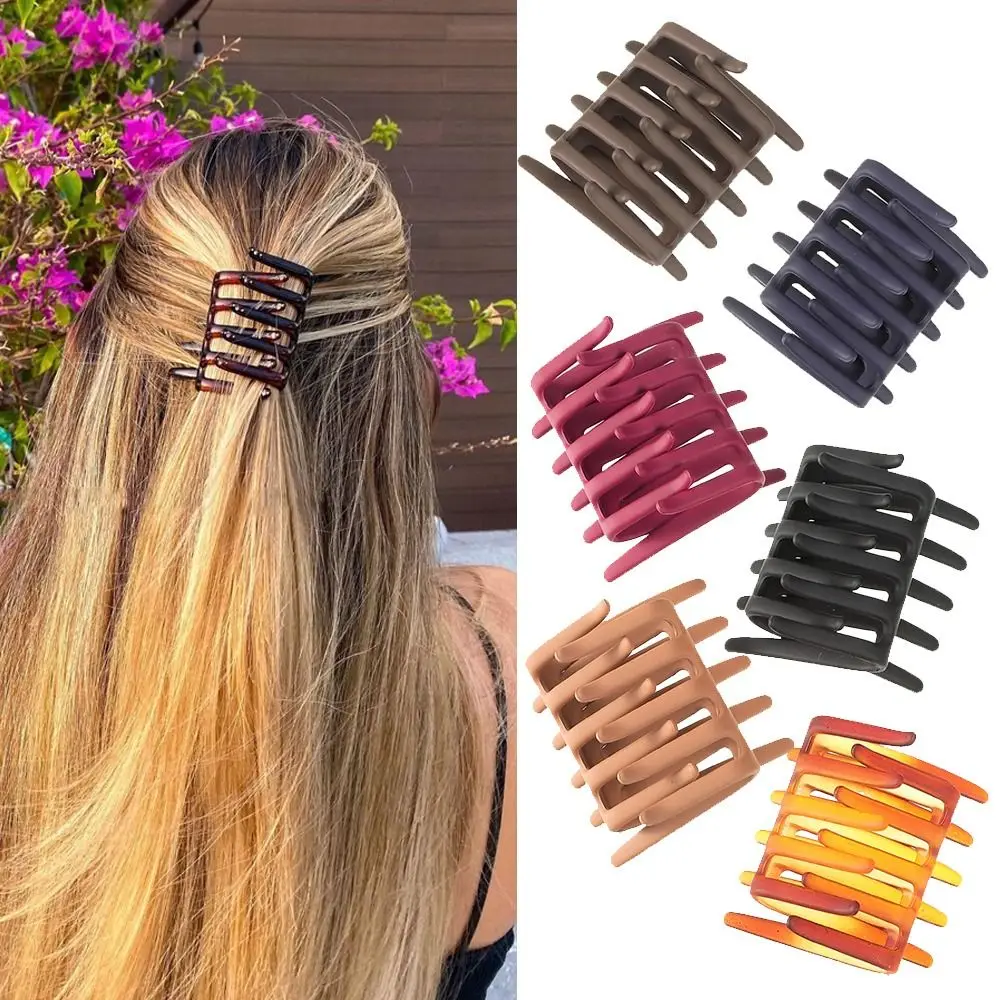 Fashion Frosted Double Sided Hair Clip Simple Design Non-slip Hair Comb Casual Ponytail Holder For Women Girls Hair Accessories