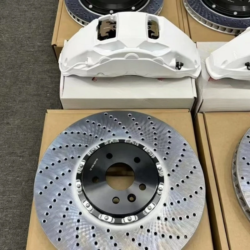 New Style 10&4 Pistons Front 10n Rear Electronic Handbrake with Carbon Ceramic Brake Discs Kit for BMW Be nz Au di Land Ro ver