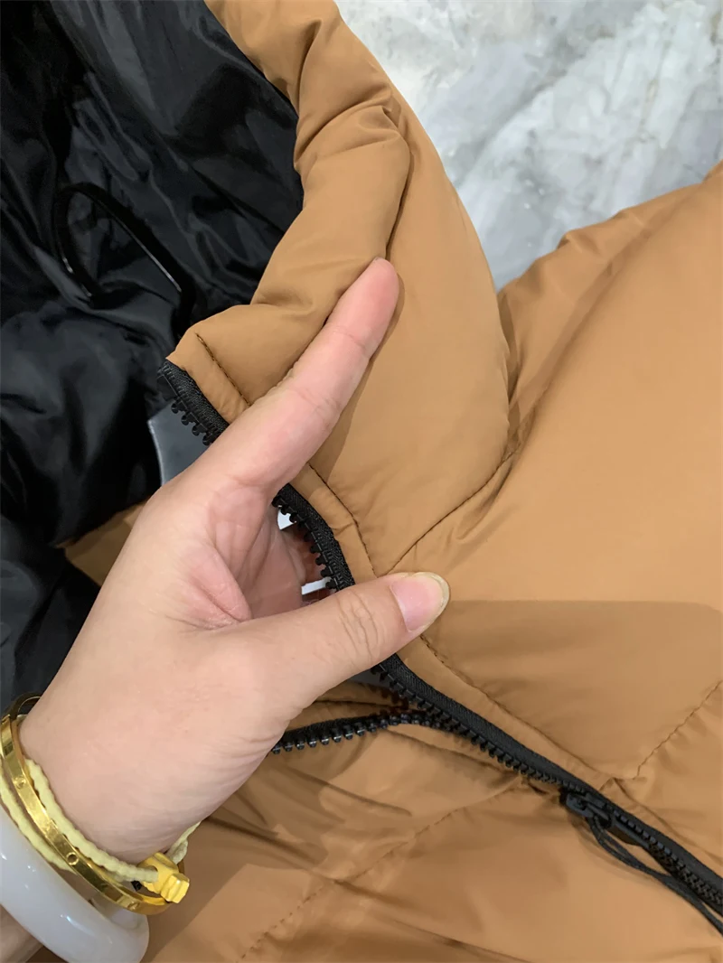 Thickened Warmth Men's Cotton Jacket 2025 Autumn Winter Fashion City Style Long Sleeve Hooded Mid-Length Pure Color Casual