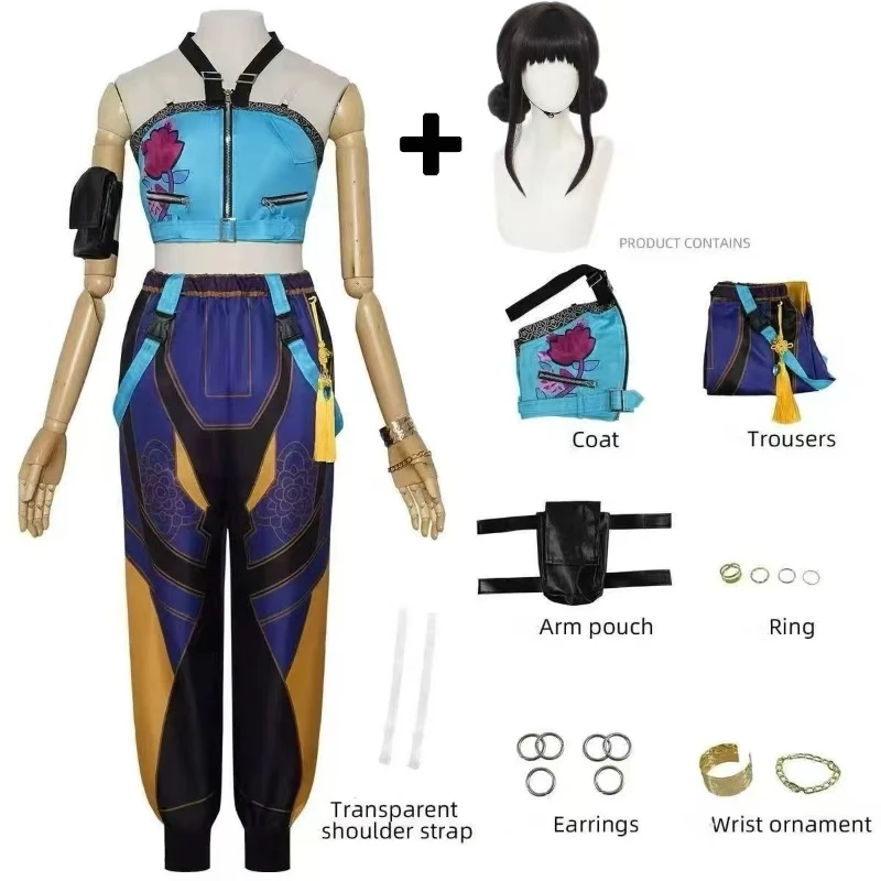 New Anime Kids Girl Roleplay Cosplay Costumes Zoey Full Costume Set for K-pop Halloween Carnival Party Suits Clothes Outfit