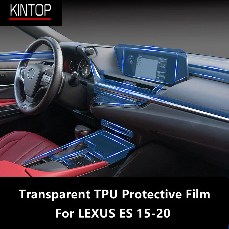 

For LEXUS ES 15-20 Car Interior Center Console Transparent TPU Protective Film Anti-scratch Repair Film Accessories Refit