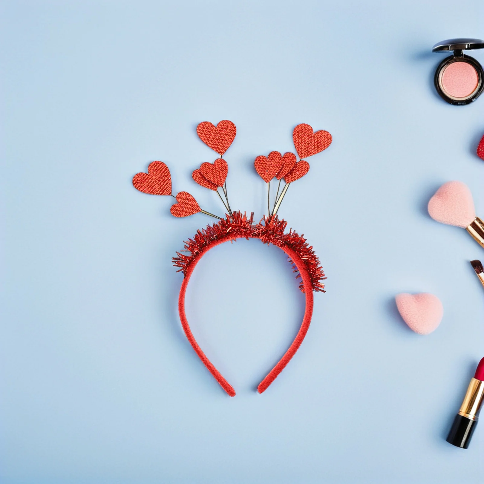 

Heart Shaped Headbands Red Black Felt Hair Accessories Lightweight Comfortable Women Valentine Birthday Party Heart Hair Hoop