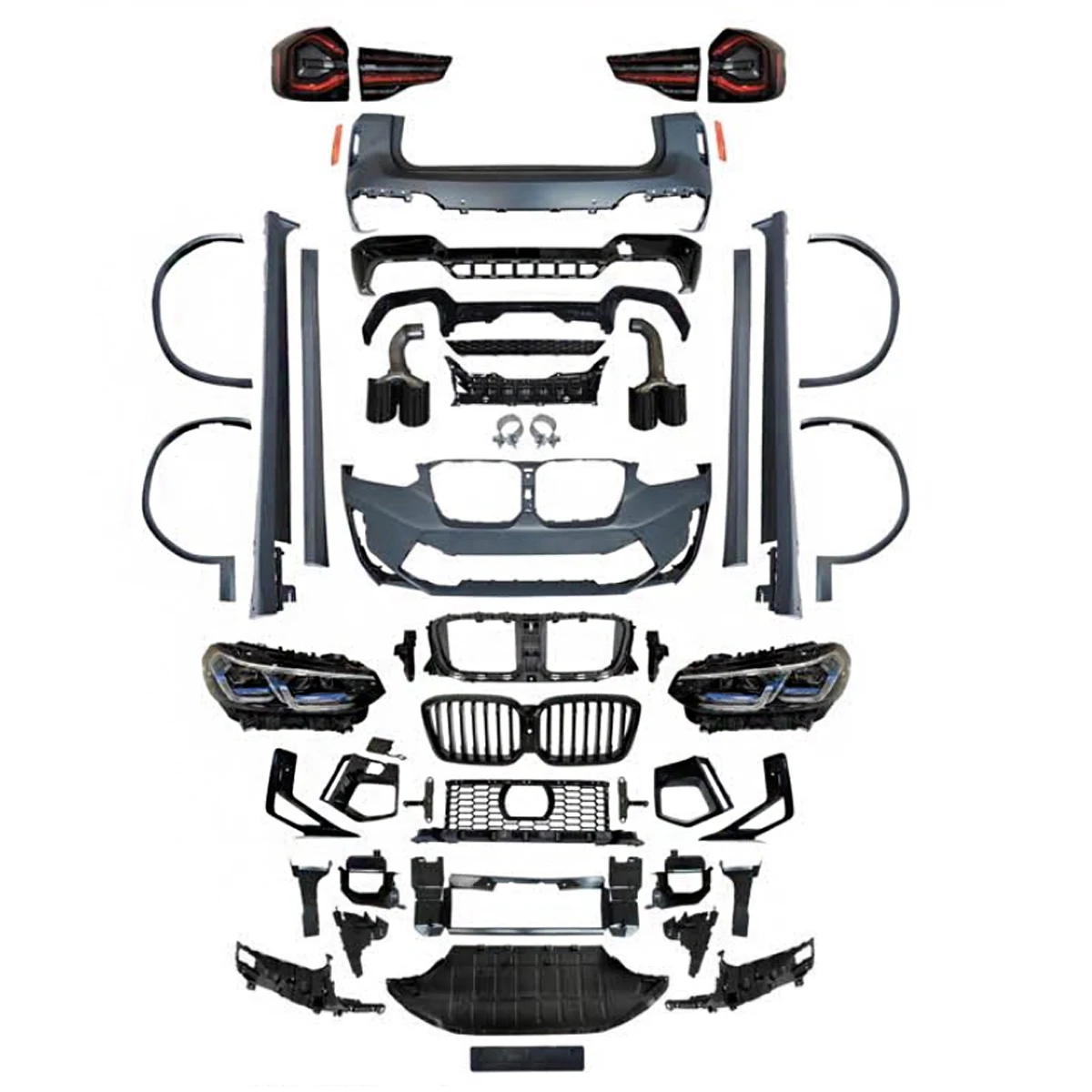 High Performance Auto Parts Bumpers Body Kit for BMW X3 G01 2018-2021 Upgrade To 2023 X3M Style