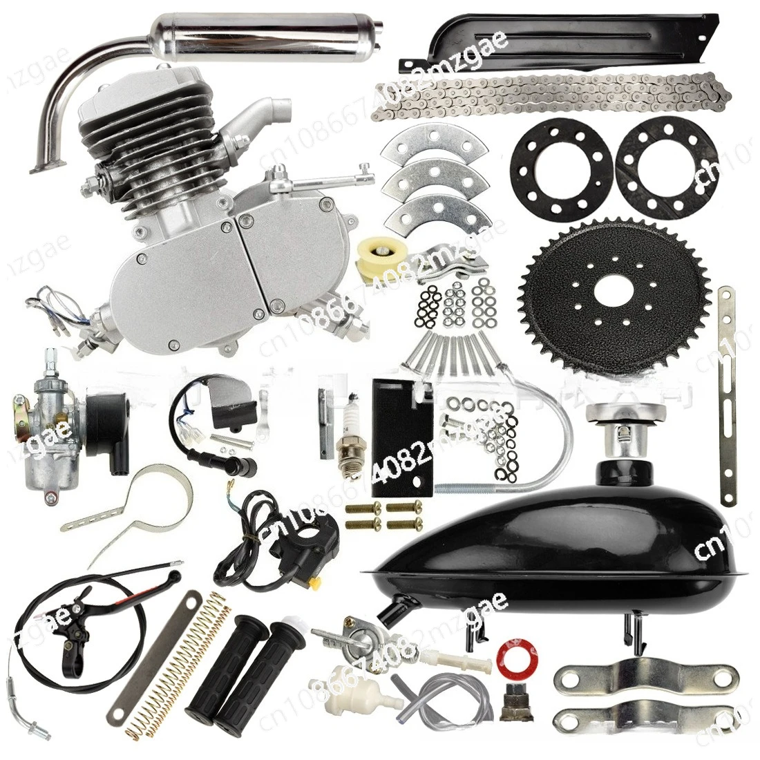 

50CC 80CC 2-тактный бензиновый газовый двигатель для комплекта для переоборудования двигателя велосипеда для модификации двигателя велосипеда и обновления мощности