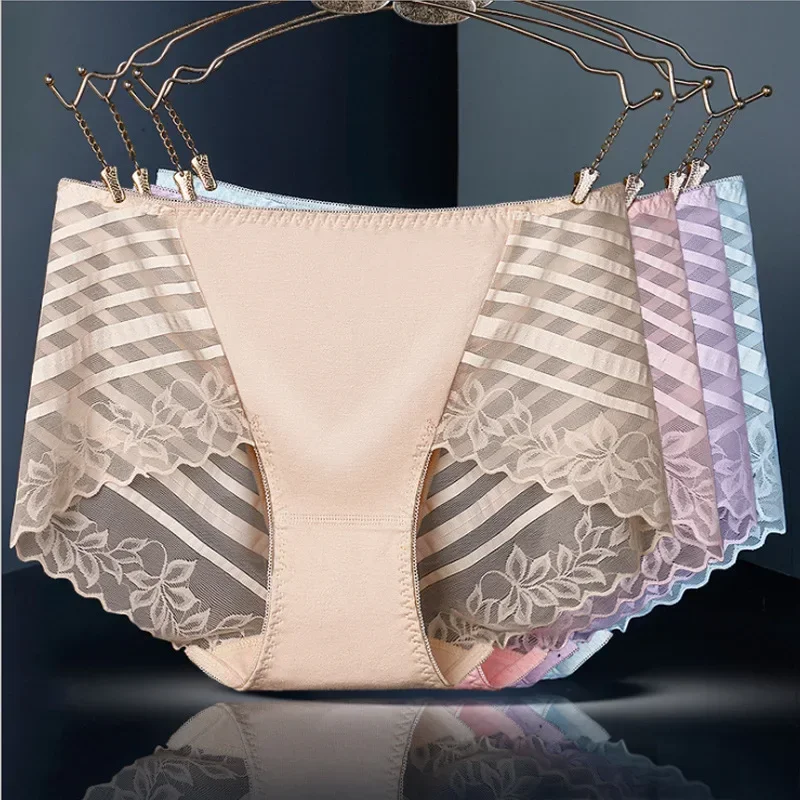 Sexy Spitze Nahtlose Hohl Frauen Unterwäsche Transparent Weiche Atmungs Mittleren Taille Weibliche Höschen Hohe Elastizität Dünne Breifs
