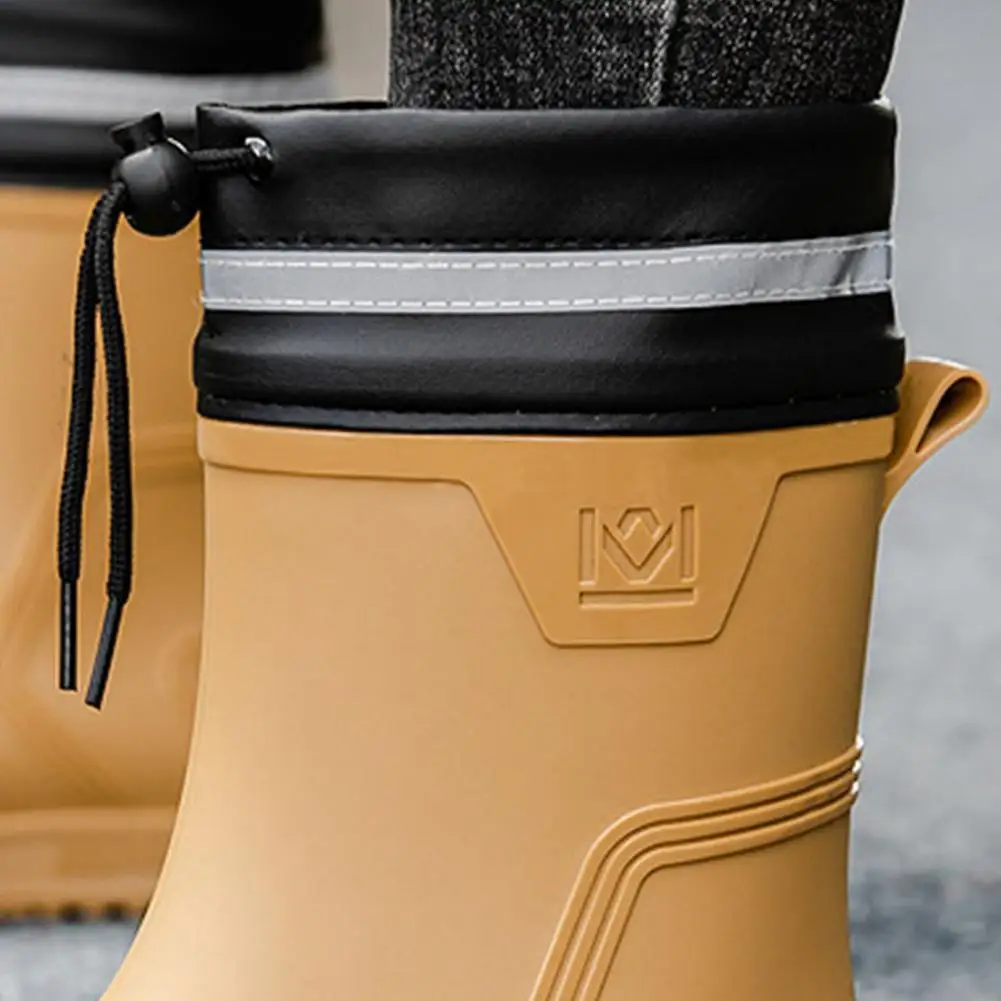 Модная мужская нескользящая резиновая обувь 2021, износостойкие дождевые сапоги с короткими трубками, кухонная обувь для рыбалки