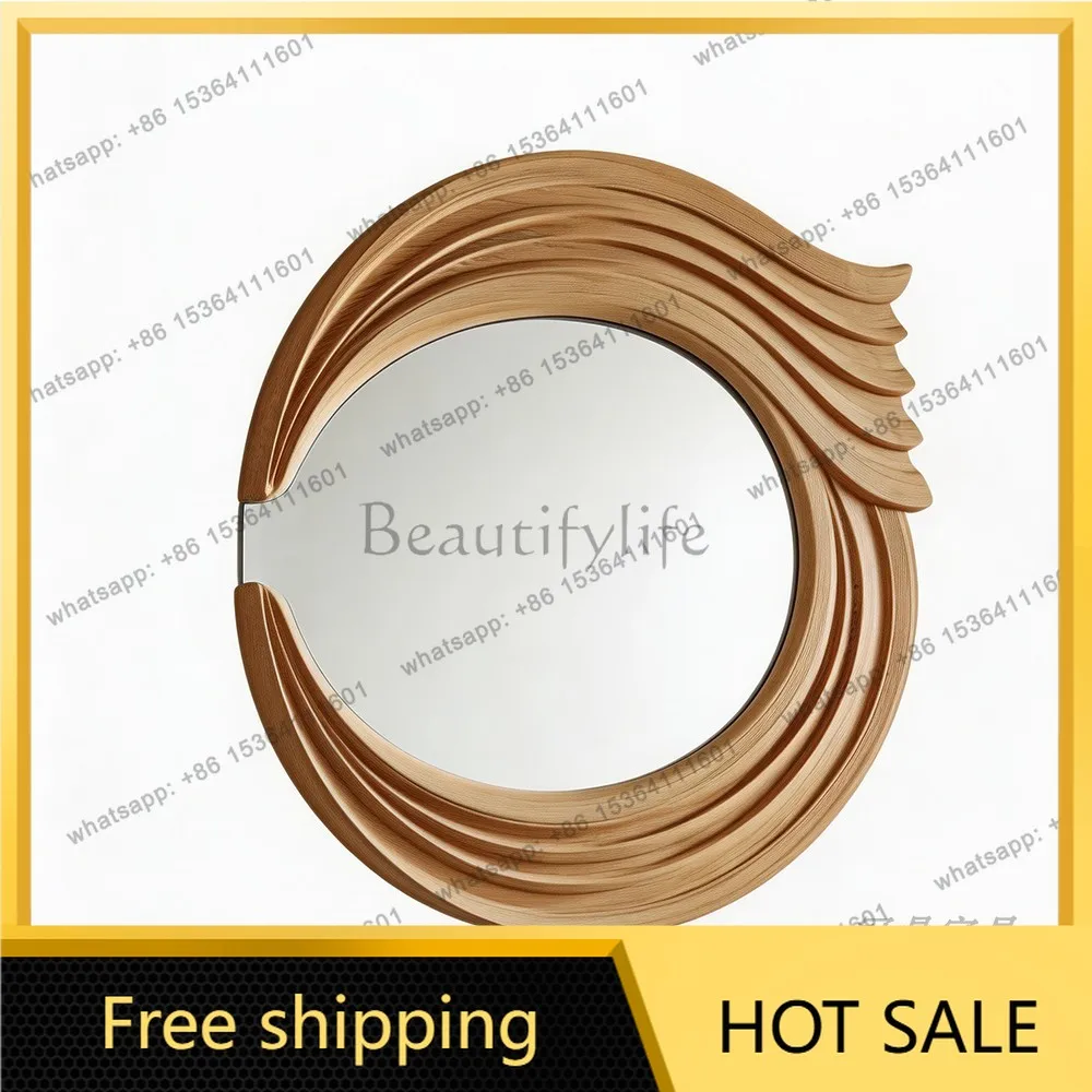 YJ French Retro Mid‑Century Art Wall Mirror Vanity Dressing Cabinet For Dressing Table Entryway Living Bathroom Home Decor