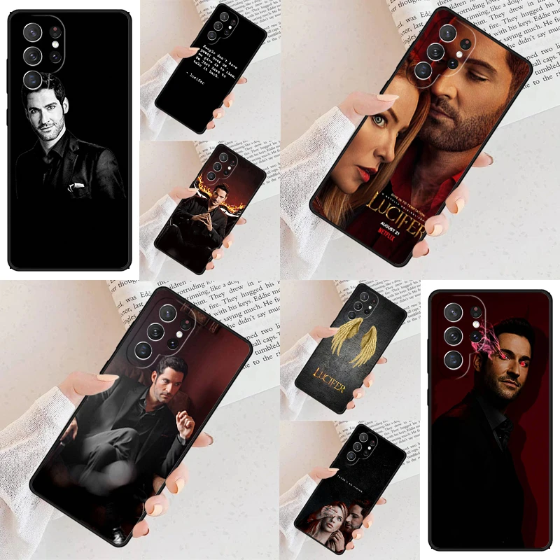 Lucifer Morningstar Phone Case For Samsung Galaxy S24 S23 S22 S21 Ultra S10 Note 10 Pro S20 Plus FE S9 S8 Cover