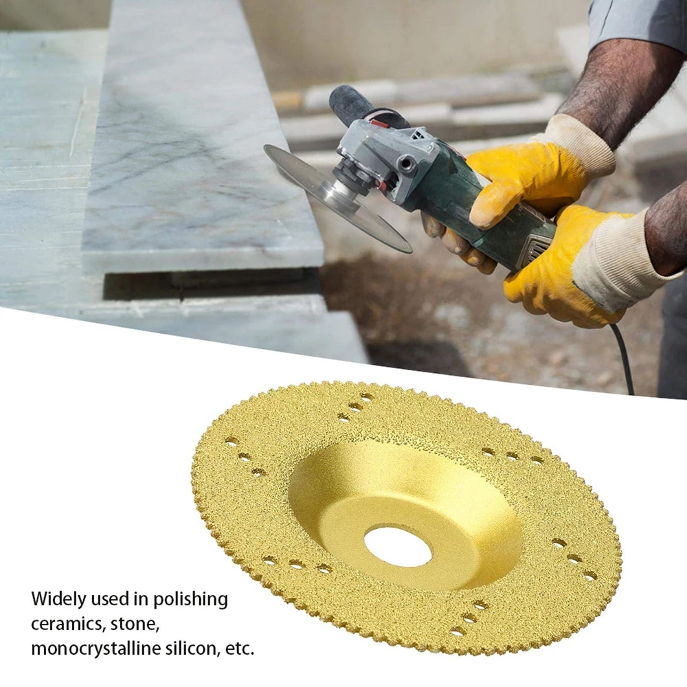 Imagem -03 - Diamante Serra de Corte Disco de Moagem Metal Ferro Fundido Mármore Borda de Telha Cerâmica Roda de Fibra de Vidro 100x25 mm