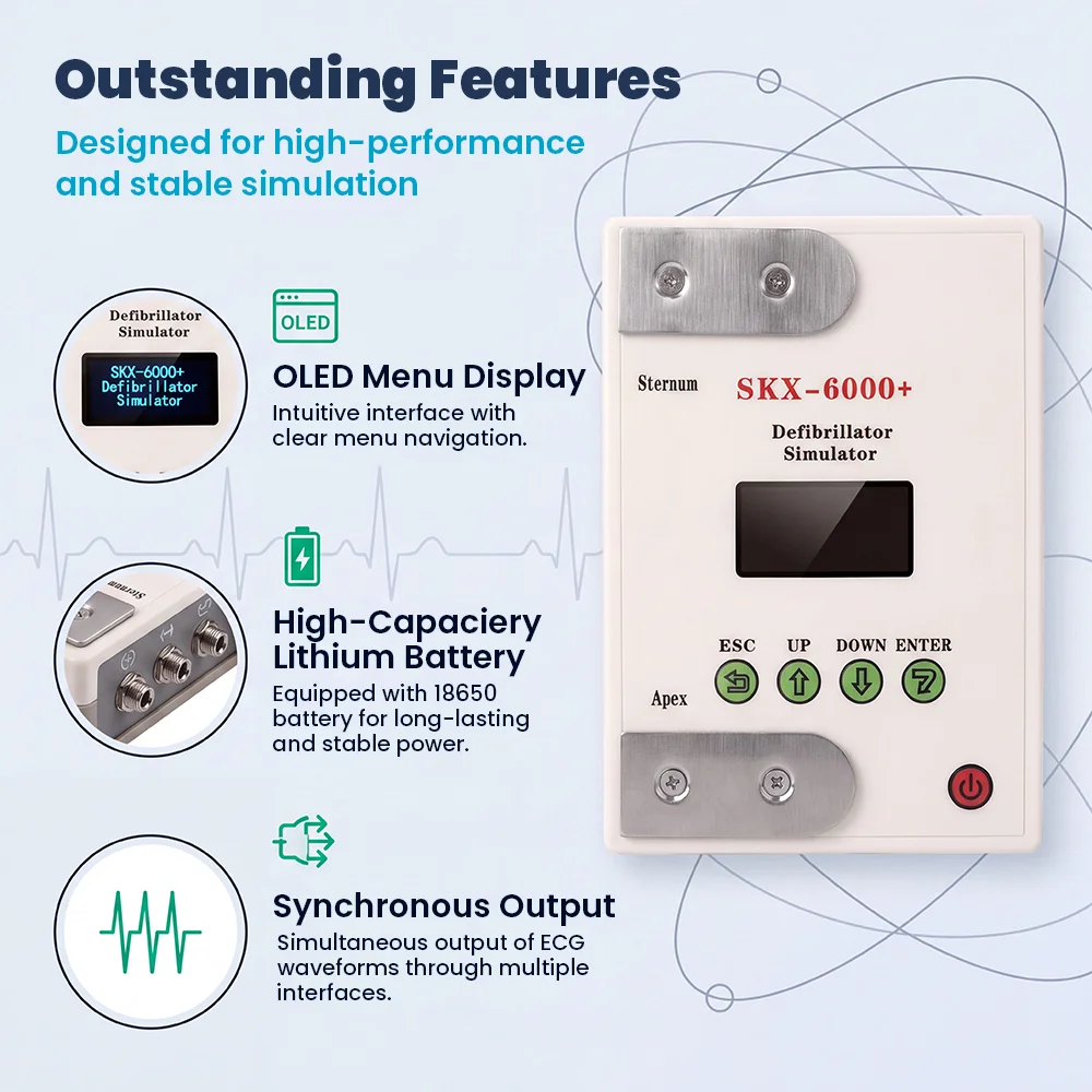 AED Simulator Defibrillator Signal & Energy Detector for Equipment Testing SKX-6000E+