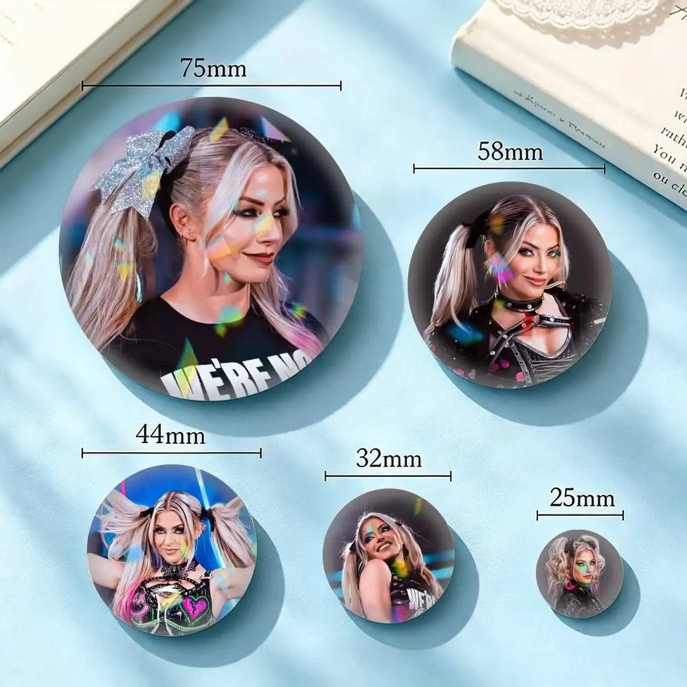 Professional Wrestler Alexa Bliss-S 25mm 32mm 44mm 58mm 75mm Brooches Badges Pins for Accessories Gift