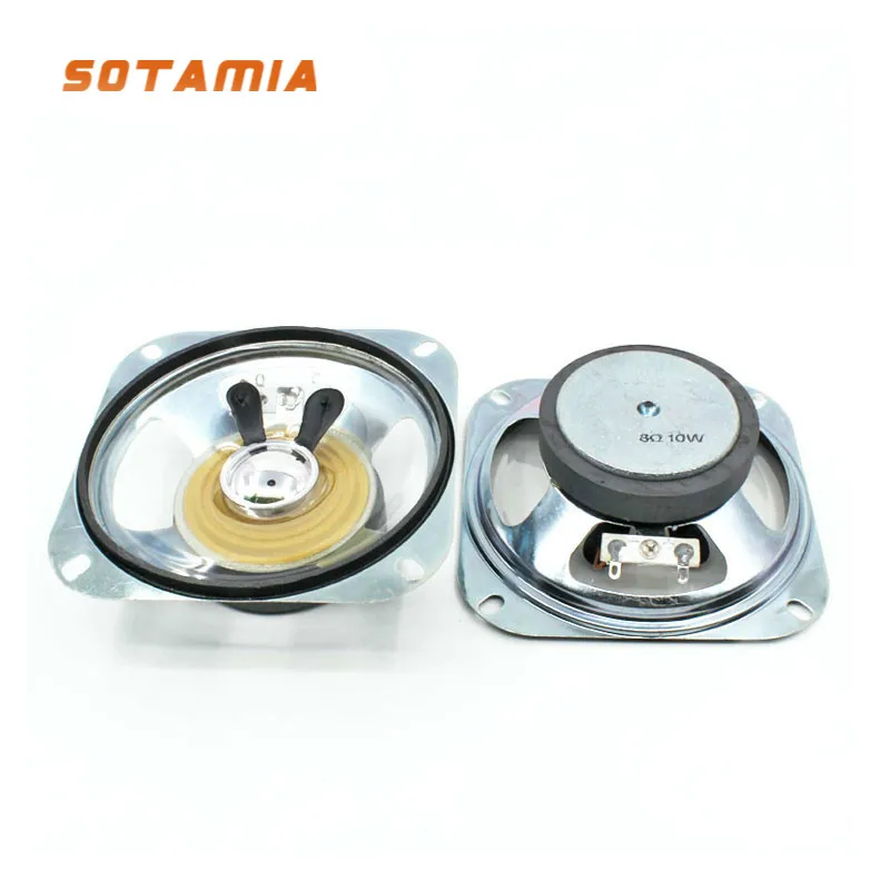 SOTAMIA 2Pcs 4 Inch Mini Portable DIY Speaker Altavoces 8 Ohm 10W Home Theater Sound System Transparent Waterproof Speaker