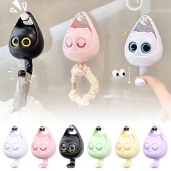 Creative Adhesive Coat Hook, Cute Cat Blinking Hook Wall Mounted Decoration, Cartoon Blink Cat Clothes Hat Scarf Key Holder