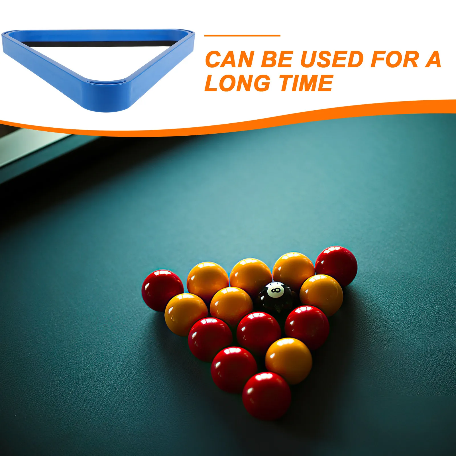 

Plastic Billiard Triangle Rack Pool Ball Positioning Frame with Stable Tripod Stand for Quick Setup Billiards Table Accessories